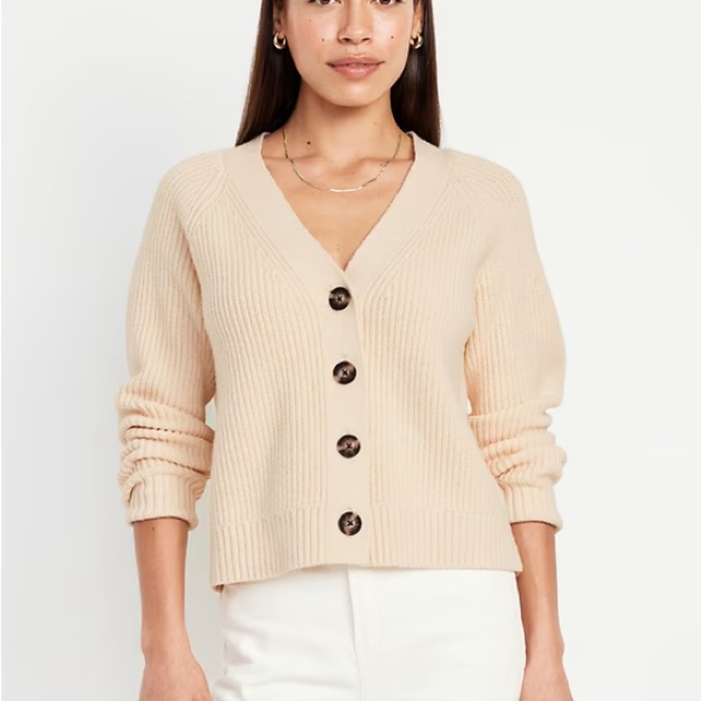 Cream Cardigan Sweater
